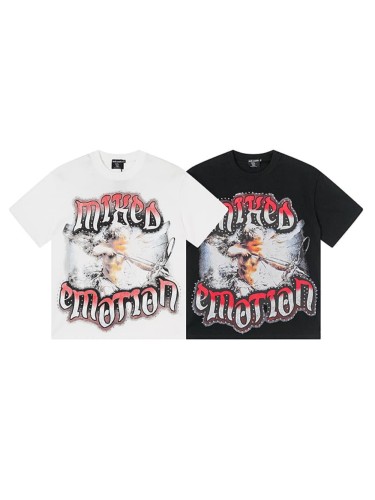 Blurry Archery Angel Rhinestone Print Washed Tee 2 colors 29105648