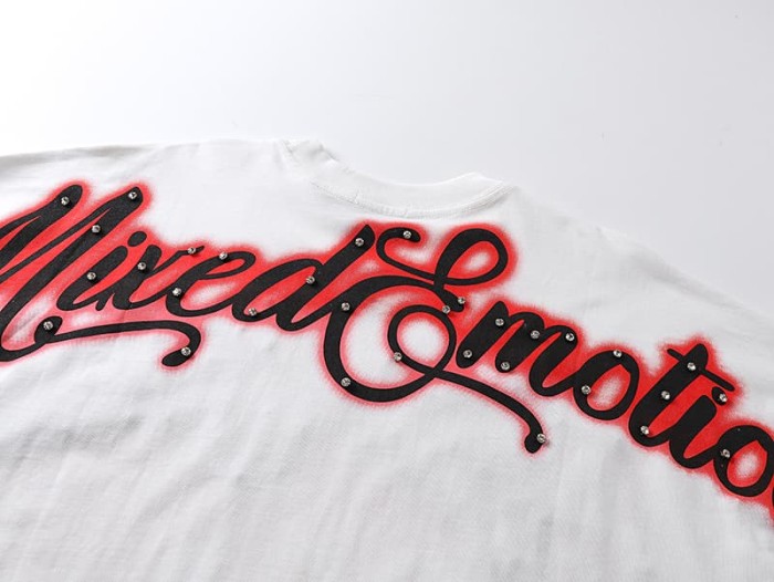 Flame Smudge Angel Rhinestone Print Tee 29105631