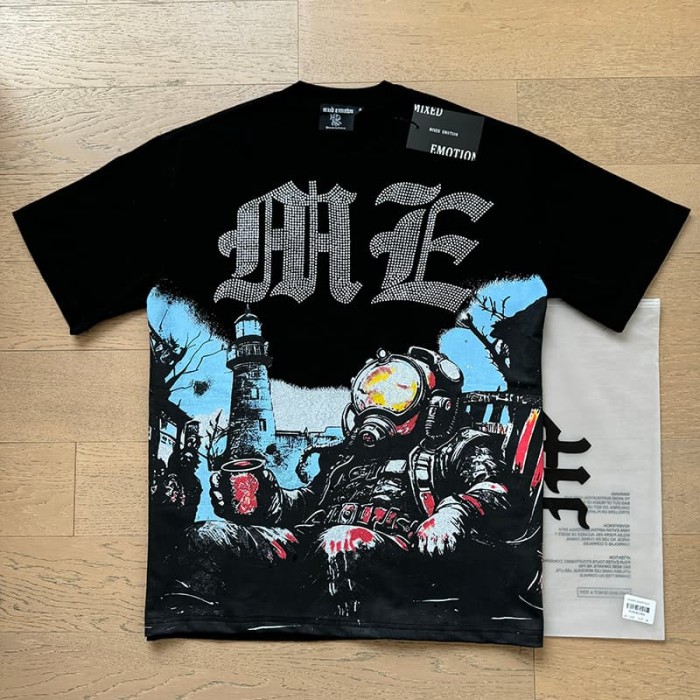 Lighthouse Diver Rhinestone Print Tee 2 colors 29105627