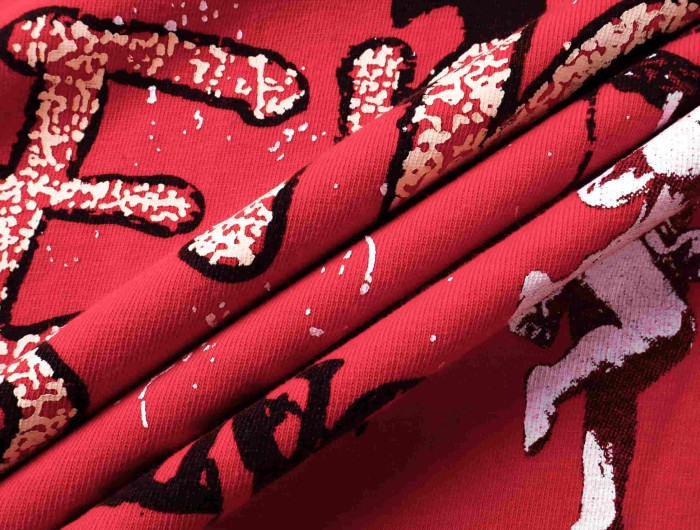 Red Warning Cupid Print Washed Tee 29105637