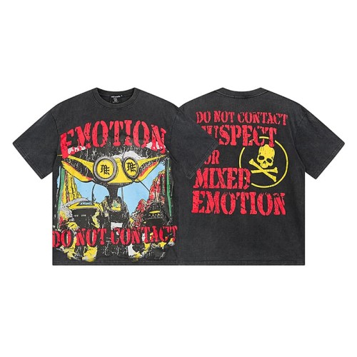 Long-eared Glasses Alien Print Washed Tee 29105638