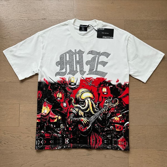 Dark Rock Octopus Man Rhinestone Print Tee 2 colors 29105625