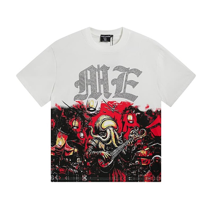 Dark Rock Octopus Man Rhinestone Print Tee 2 colors 29105625