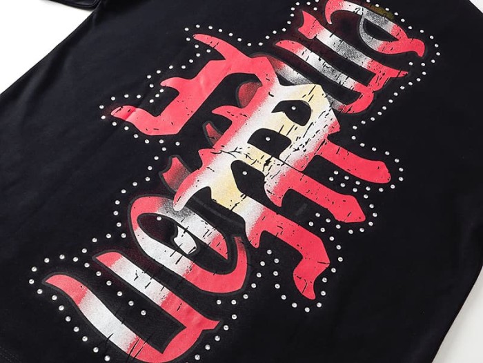 Blurry Archery Angel Rhinestone Print Washed Tee 2 colors 29105648