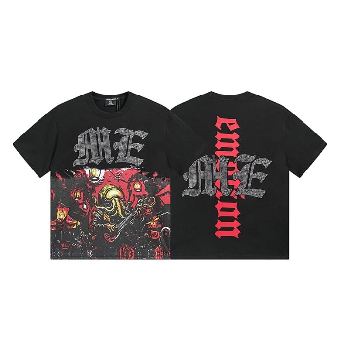 Dark Rock Octopus Man Rhinestone Print Tee 2 colors 29105625