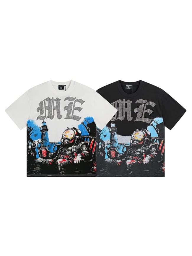 Lighthouse Diver Rhinestone Print Tee 2 colors 29105627