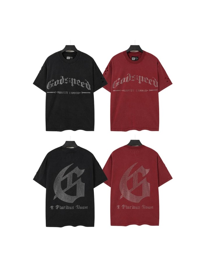 Full Rhinestone G Logo Washed Tee 2 colors 29106665