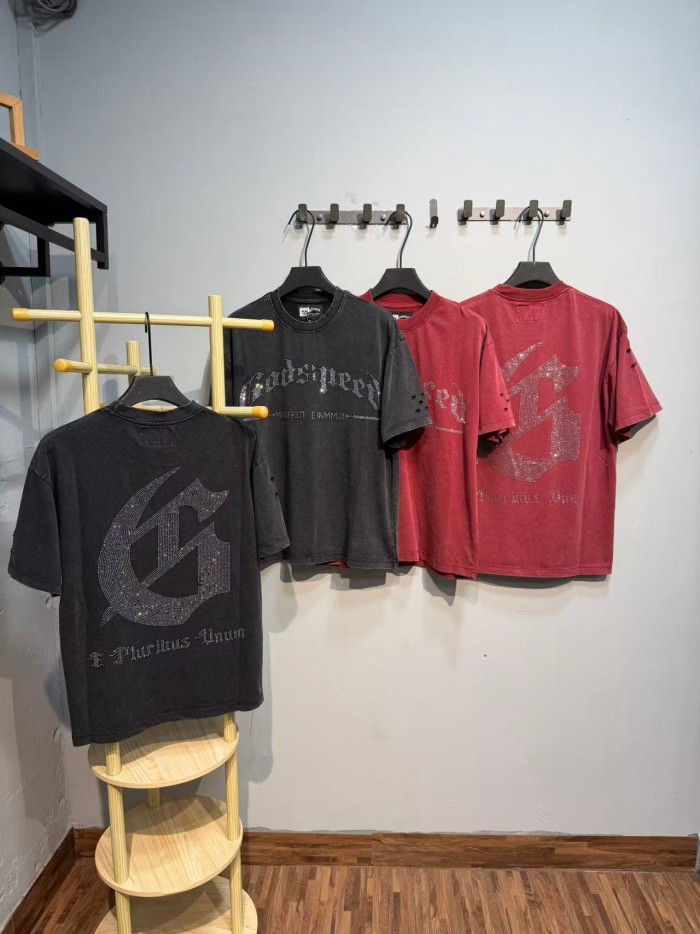 Full Rhinestone G Logo Washed Tee 2 colors 29106665