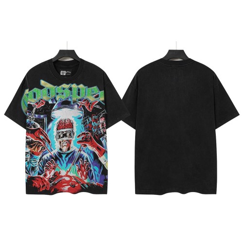 Horror Craniotomy Rhinestone Print Washed Tee 29106669