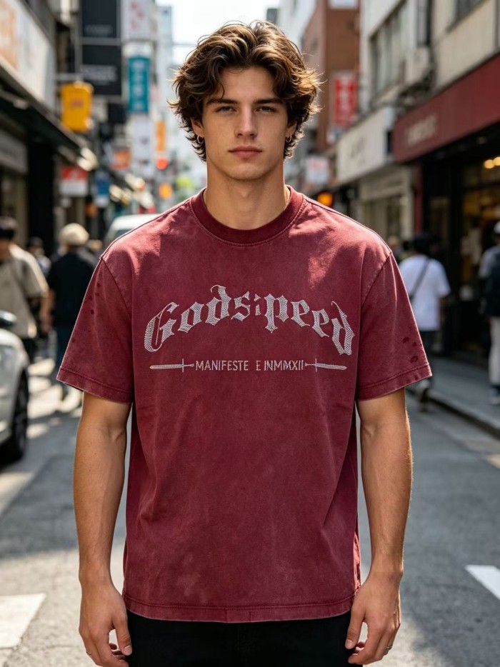 Full Rhinestone G Logo Washed Tee 2 colors 29106665
