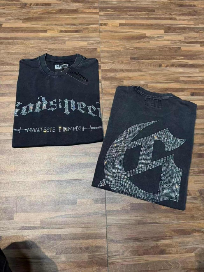 Full Rhinestone G Logo Washed Tee 2 colors 29106665