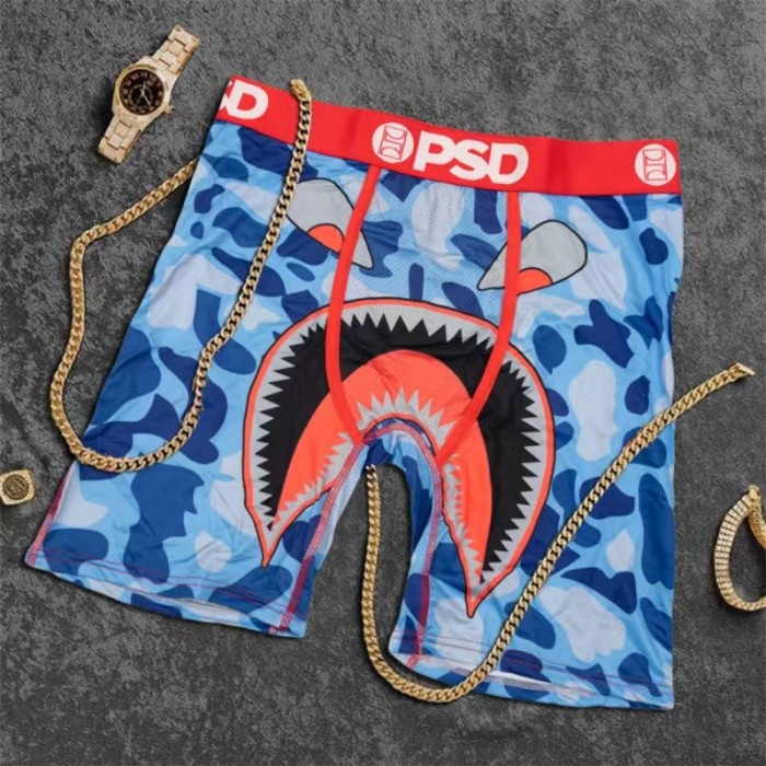 Men's Assorted Street Art & Horror Print Long Boxer Shorts Underwear 16 colors 29108040