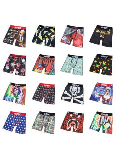 Men's All Over Cartoon Print Long Leg Boxer Boxer Shorts Sports Underwear 16 colors 29108002