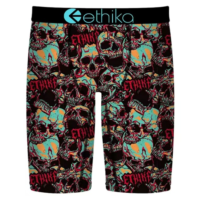 Multi Color Printed Men's Ice Silk Quick Dry Extended Length Athletic Boxer Briefs 16 colors 29111060