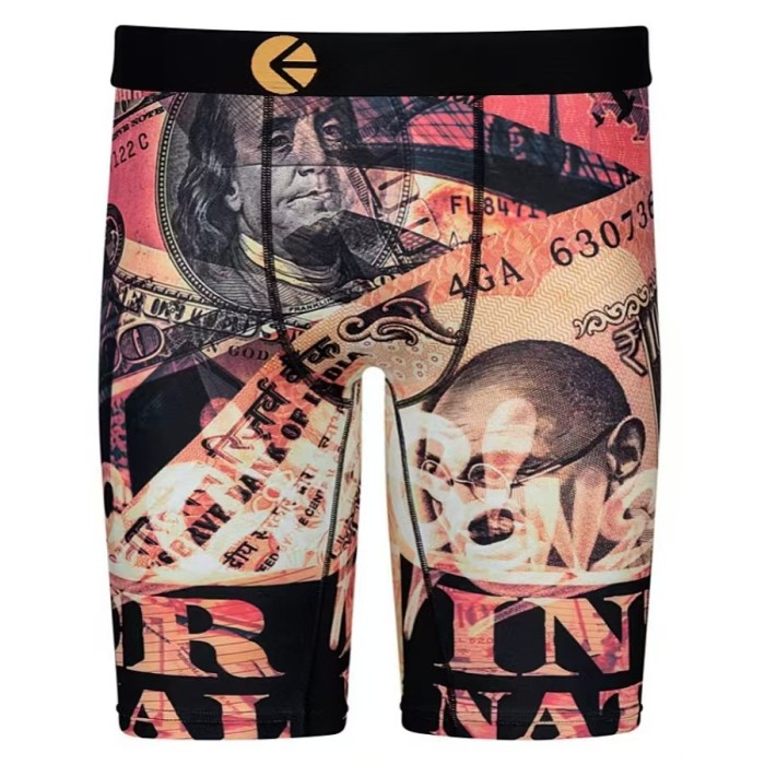 Skull Skeleton Green Toxic Print Men's Quick Dry Extended Length Athletic Boxer Briefs 16 colors 29111939