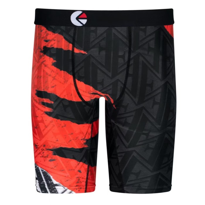 Smoky Skull & Orange Tiger Stripe Print Print Men's Quick Dry Extended Length Athletic Boxer Briefs 16 colors 29111970