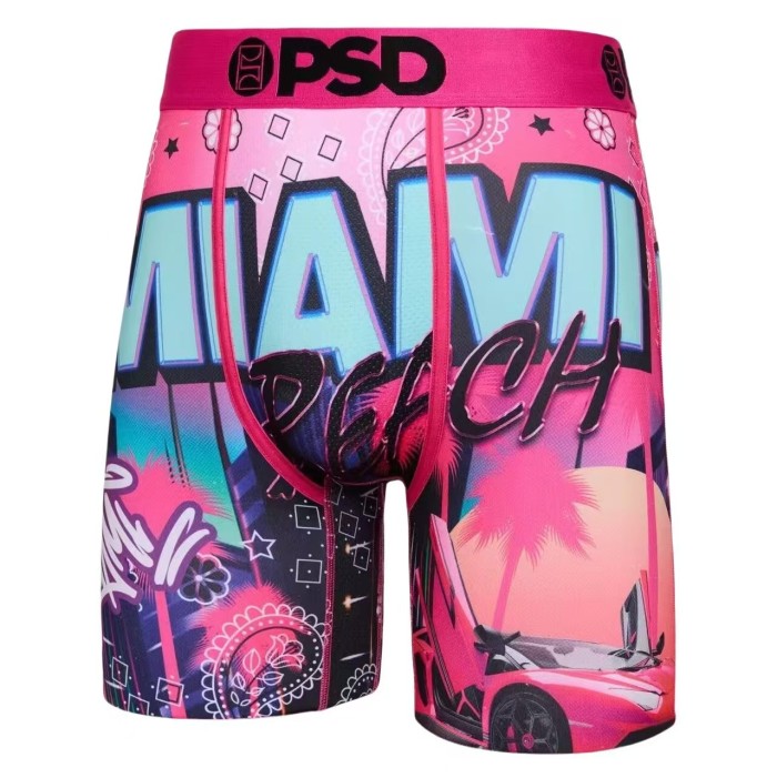 Cross Skull & Miami City Letter Novelty Print Men's Athletic Boxer Shorts Underwear 16 colors 29111305