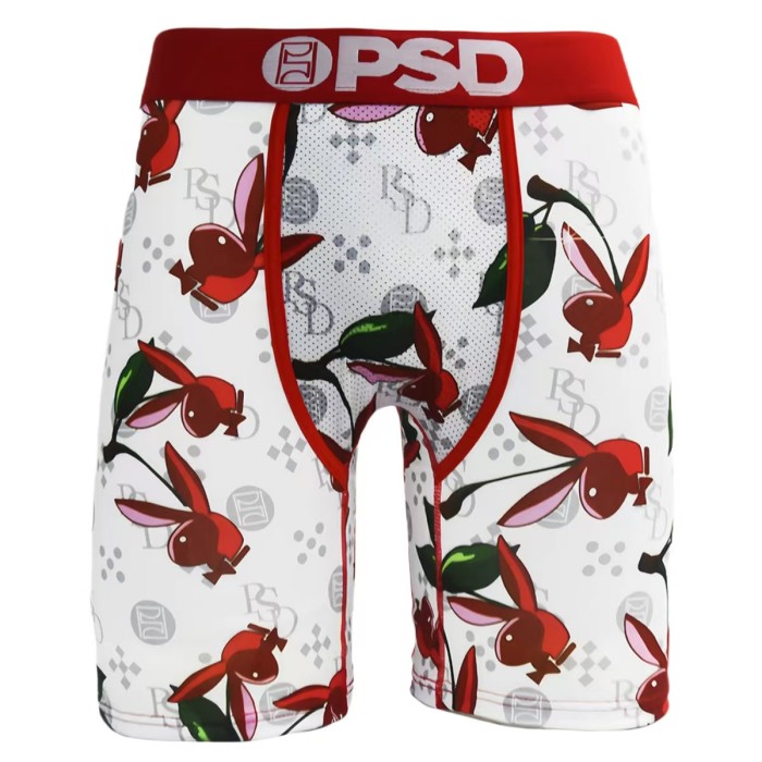 Playboy Bunny Logo & Red Lip Novelty Print Men's Athletic Boxer Shorts Underwear 16 colors 29111277