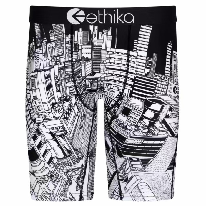 Smoky Skull & Orange Tiger Stripe Print Print Men's Quick Dry Extended Length Athletic Boxer Briefs 16 colors 29111970