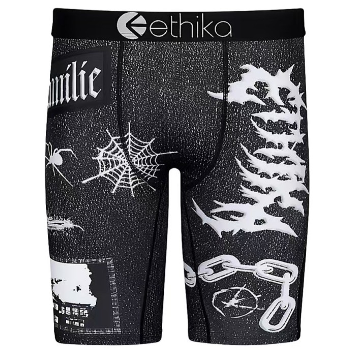 Skull Skeleton Green Toxic Print Men's Quick Dry Extended Length Athletic Boxer Briefs 16 colors 29111939