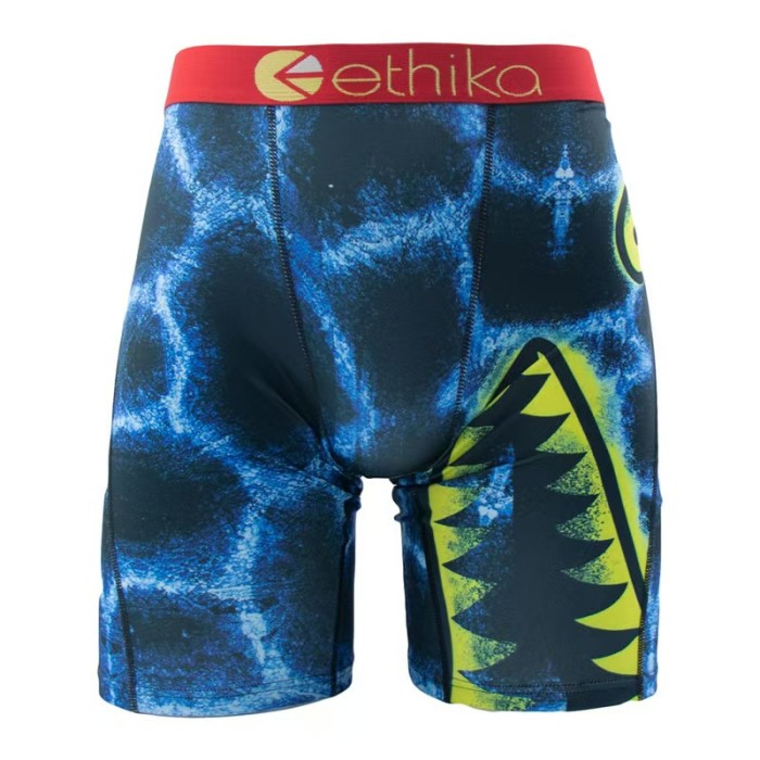 Rose Leopard & Classic Shark Mouth Print Stretch Underwear Men's Long Boxer Briefs 12 colors 29111155