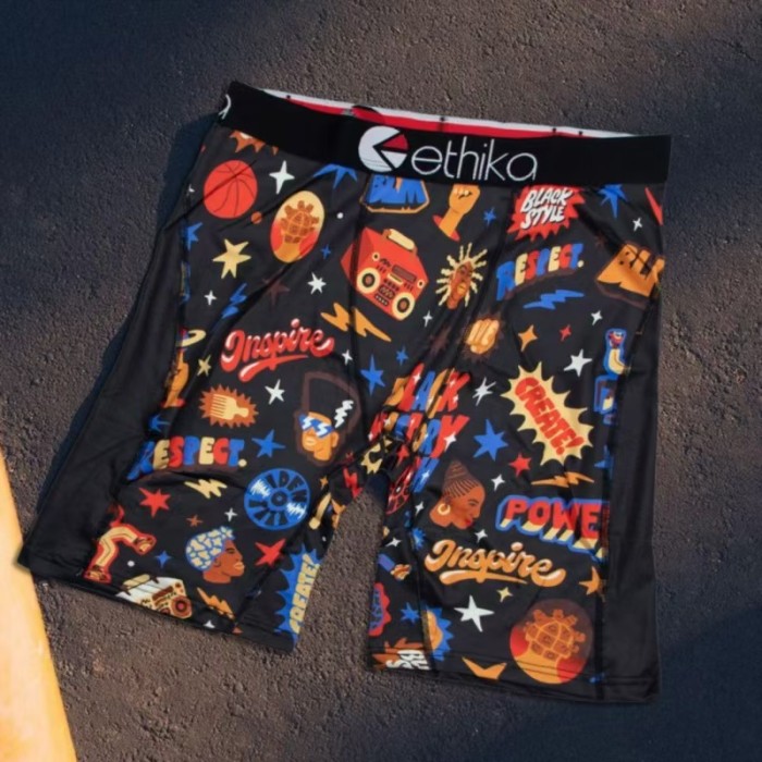 Stretch Moisture Wicking Hip Hop Sports Underwear Men's Long Boxer Briefs 16 colors 29110840
