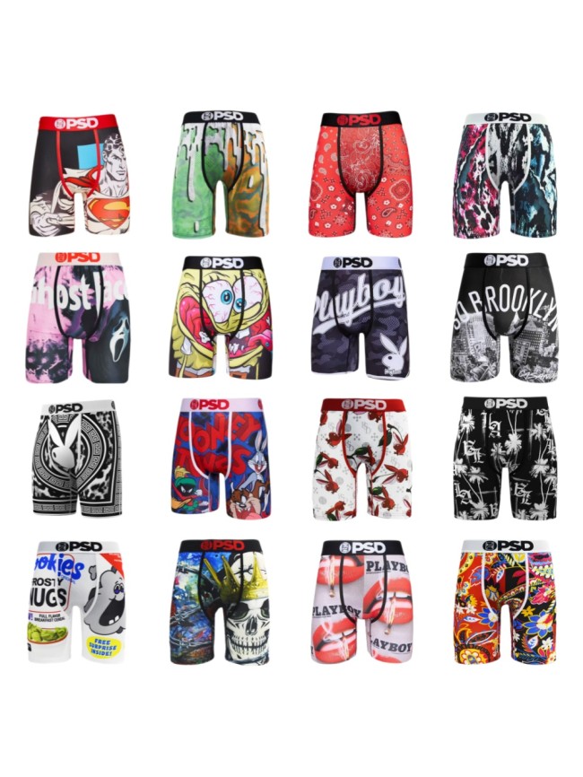 Playboy Bunny Logo & Red Lip Novelty Print Men's Athletic Boxer Shorts Underwear 16 colors 29111277