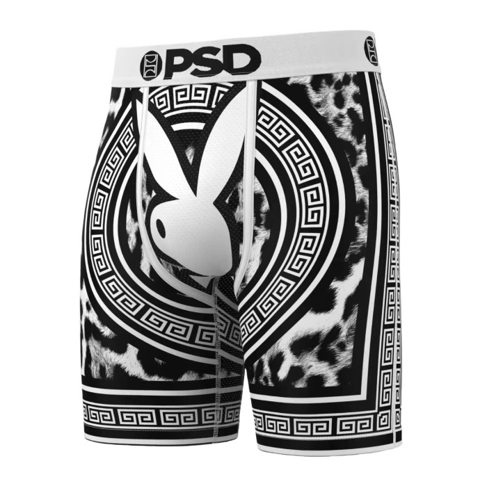 Playboy Bunny Logo & Red Lip Novelty Print Men's Athletic Boxer Shorts Underwear 16 colors 29111277
