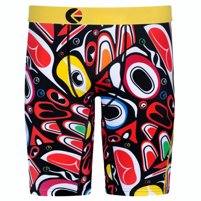 Multi Color Printed Men's Ice Silk Quick Dry Extended Length Athletic Boxer Briefs 16 colors 29111060