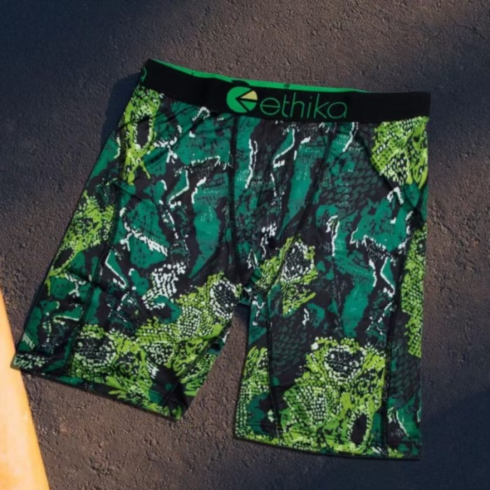 Monogram Snake Print & Cheetah Animal Full Graphic Stretch Underwear Men's Long Boxer Briefs 11 colors 29110979