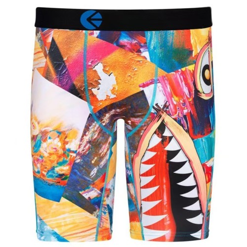Multi Color Printed Men's Ice Silk Quick Dry Extended Length Athletic Boxer Briefs 16 colors 29111060