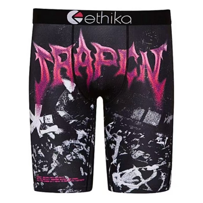 Multi Color Printed Men's Ice Silk Quick Dry Extended Length Athletic Boxer Briefs 16 colors 29111060