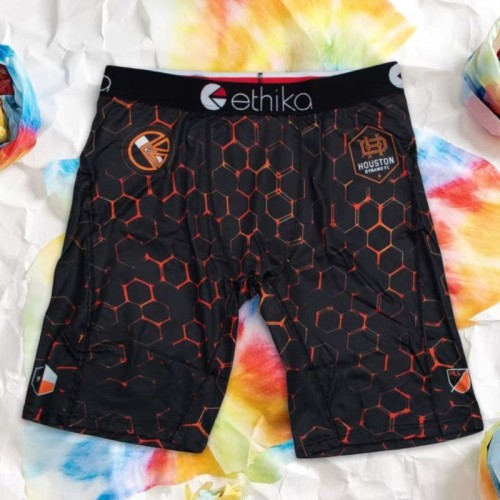 Shark Mouth & Letter Culture Print Stretch Underwear Men's Long Boxer Briefs 16 colors 29111060