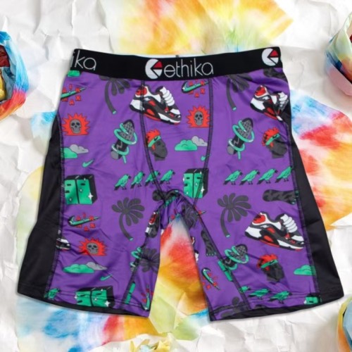 Cute Panda & Graffiti Cartoon Full Print Stretch Underwear Men's Long Boxer Briefs 10 colors 29111162