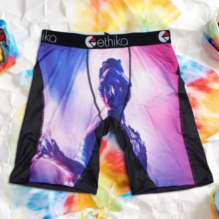 Cute Panda & Graffiti Cartoon Full Print Stretch Underwear Men's Long Boxer Briefs 10 colors 29111162