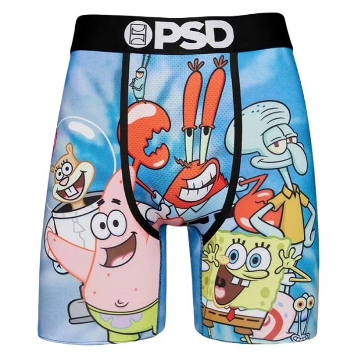 Men's Cartoon Print Quick Dry Athletic Boxer Briefs For Running Workout Fitness 17 colors 29111339