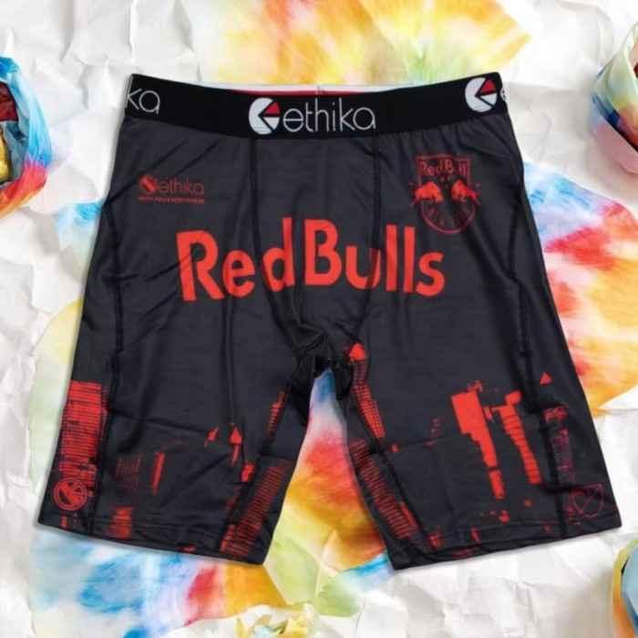 Cute Panda & Graffiti Cartoon Full Print Stretch Underwear Men's Long Boxer Briefs 10 colors 29111162