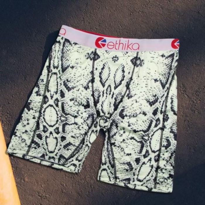 Monogram Snake Print & Cheetah Animal Full Graphic Stretch Underwear Men's Long Boxer Briefs 11 colors 29110979