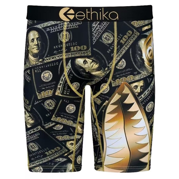 Shark Mouth Floral Skull Multi-Pattern Long Men's Quick Dry Extended Athletic Boxer Briefs 16 colors 29114318
