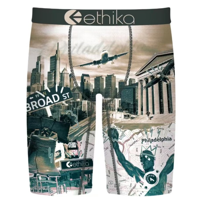 Shark Mouth Floral Skull Multi-Pattern Long Men's Quick Dry Extended Athletic Boxer Briefs 16 colors 29114318