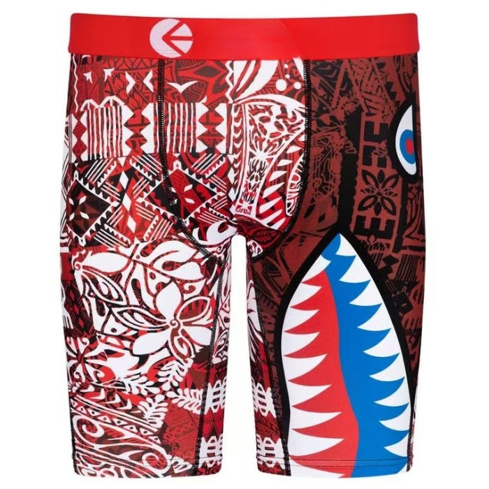Multi-Pattern Art Printed Long Men's Quick Dry Extended Athletic Boxer Briefs 15 colors 29114323