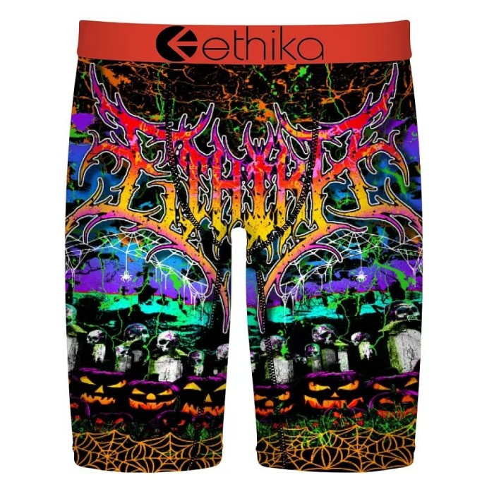 Multi-Pattern Art Printed Long Men's Quick Dry Extended Athletic Boxer Briefs 15 colors 29114323