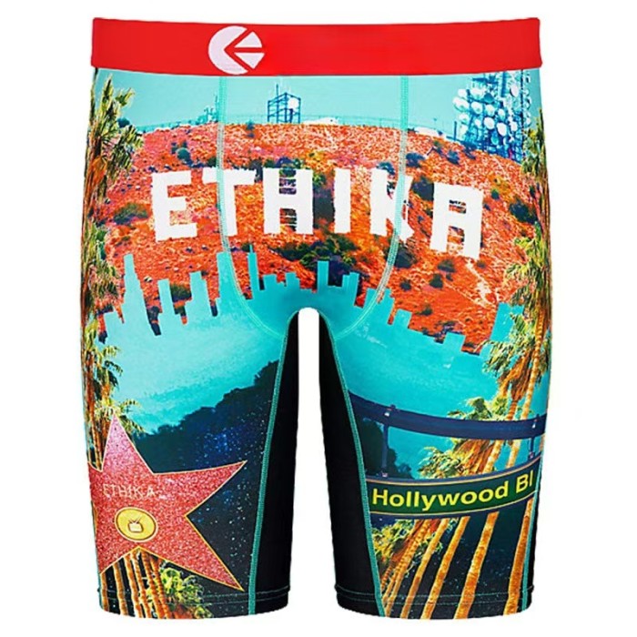 Shark Mouth Floral Skull Multi-Pattern Long Men's Quick Dry Extended Athletic Boxer Briefs 16 colors 29114318