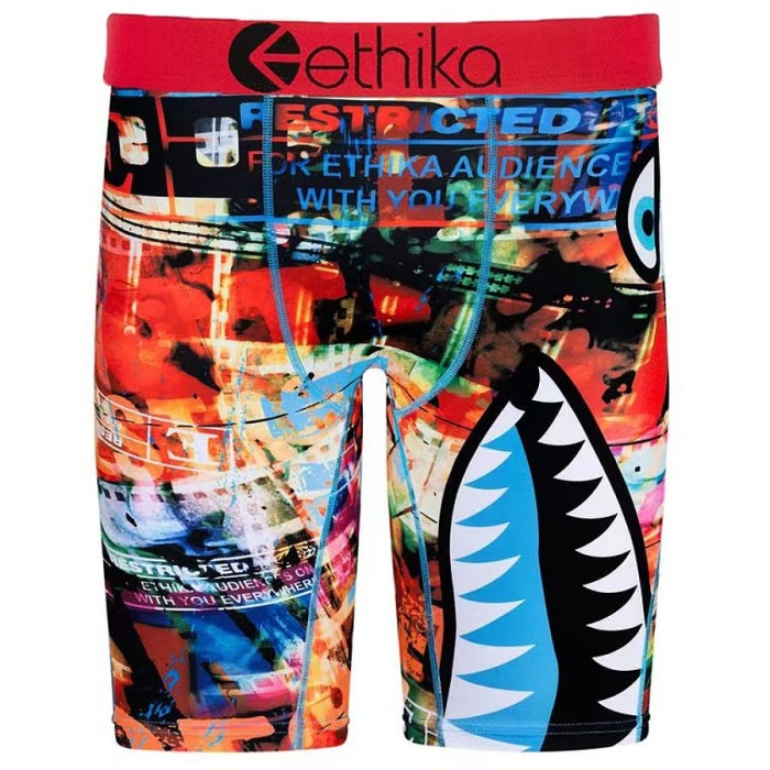 Multi-Pattern Art Printed Long Men's Quick Dry Extended Athletic Boxer Briefs 15 colors 29114323