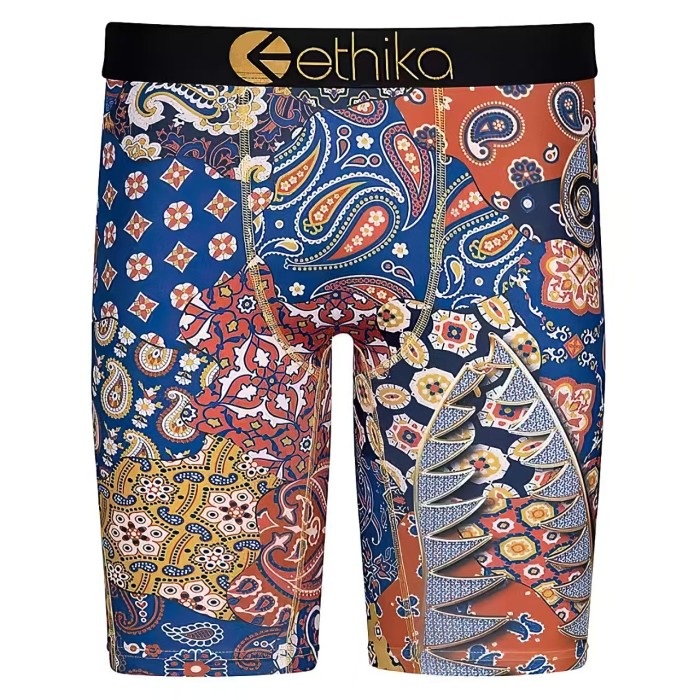 Multi-Pattern Art Printed Long Men's Quick Dry Extended Athletic Boxer Briefs 15 colors 29114323