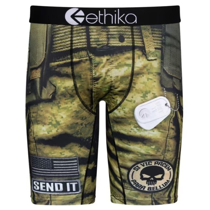 Shark Mouth Floral Skull Multi-Pattern Long Men's Quick Dry Extended Athletic Boxer Briefs 16 colors 29114318