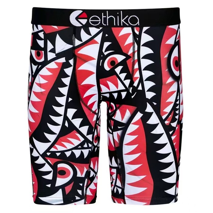 Shark Mouth Floral Skull Multi-Pattern Long Men's Quick Dry Extended Athletic Boxer Briefs 16 colors 29114318