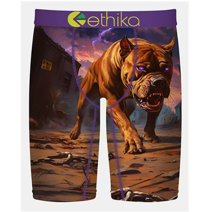 Multi-Pattern Art Printed Long Men's Quick Dry Extended Athletic Boxer Briefs 15 colors 29114323