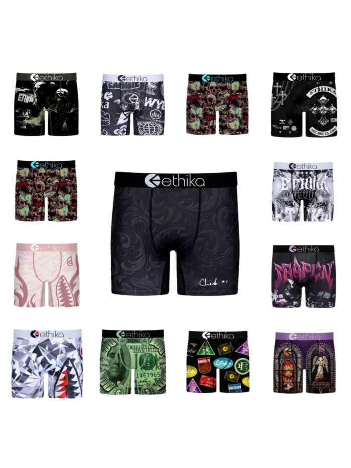 Dark Gothic Full Graphic Print Short Men's Quick Dry Extended Athletic Boxer Briefs 14 colors 29114355