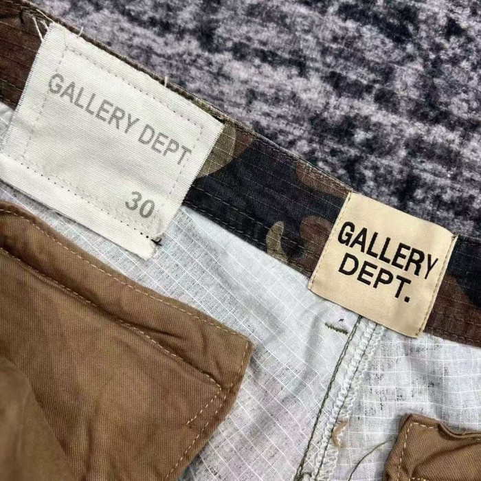 1:1 quality version Multi-Color Leather Patch Splatter Paint Camo Ripped Cargo Shorts 2 colors 29114935